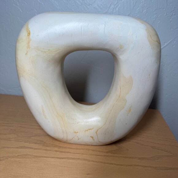 Threshold designed with Studio McGee Modern Teak Wood Sculpture White NEW‎ - Picture 3 of 9